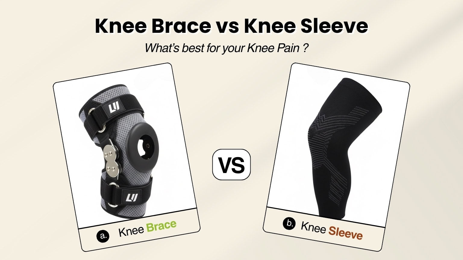 knee brace vs knee sleeve Image