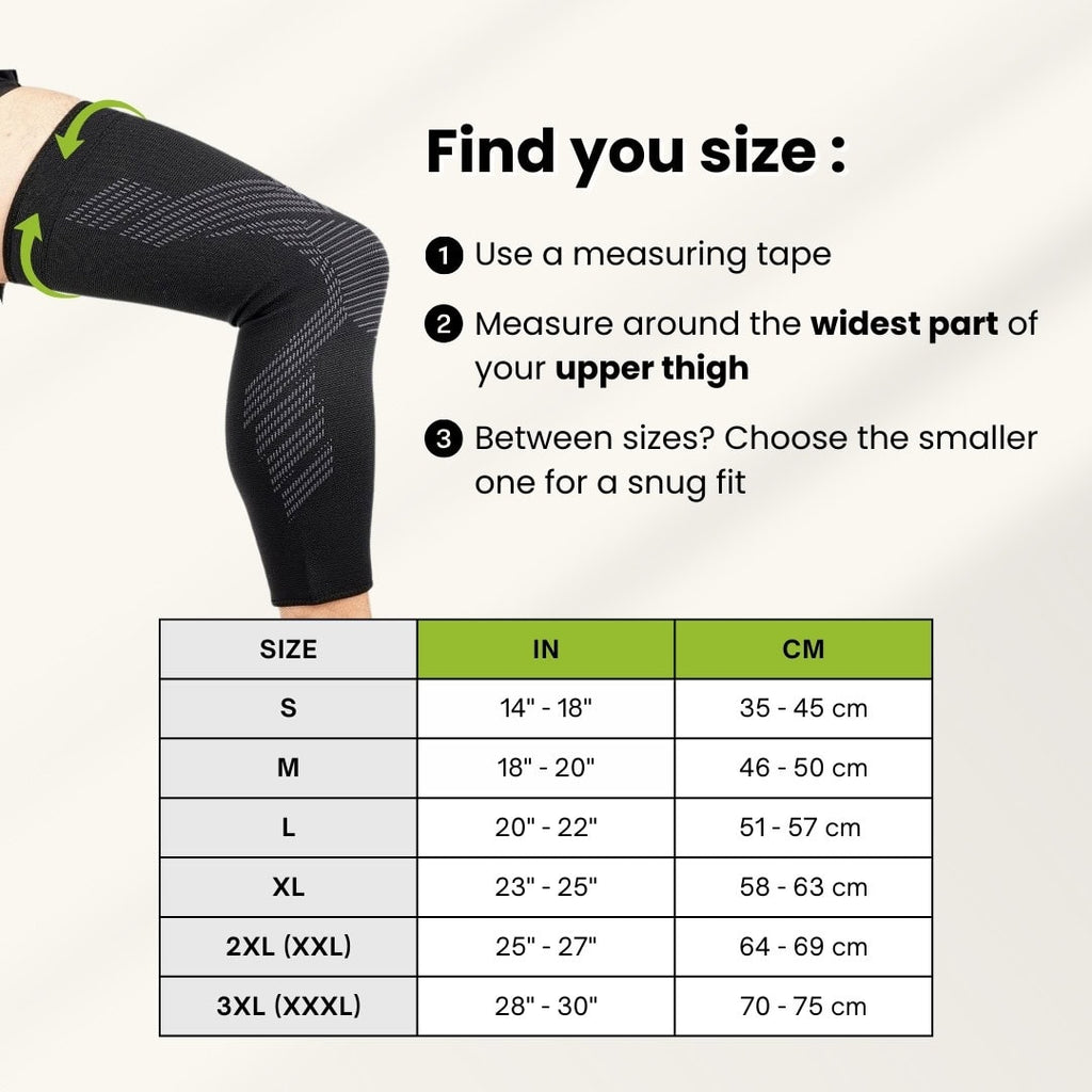 Full leg compression sleeve with targeted knee support