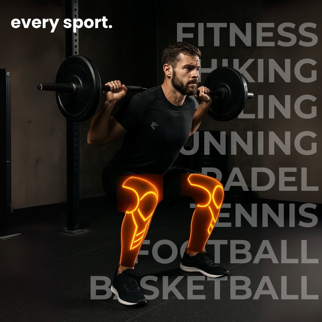 Full leg compression sleeve with targeted knee support